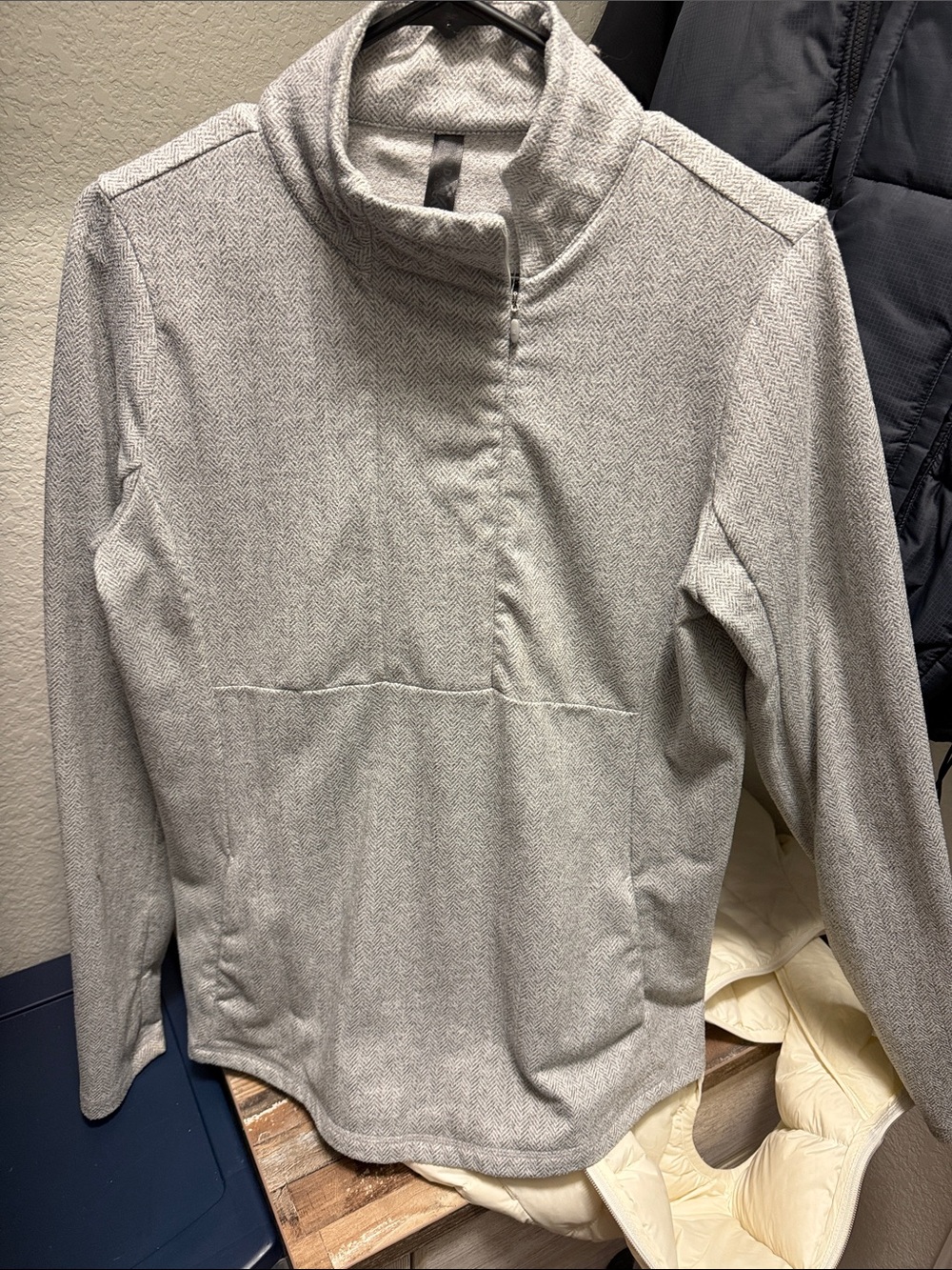 Women’s Grey Half Zip Light Weight Jacket